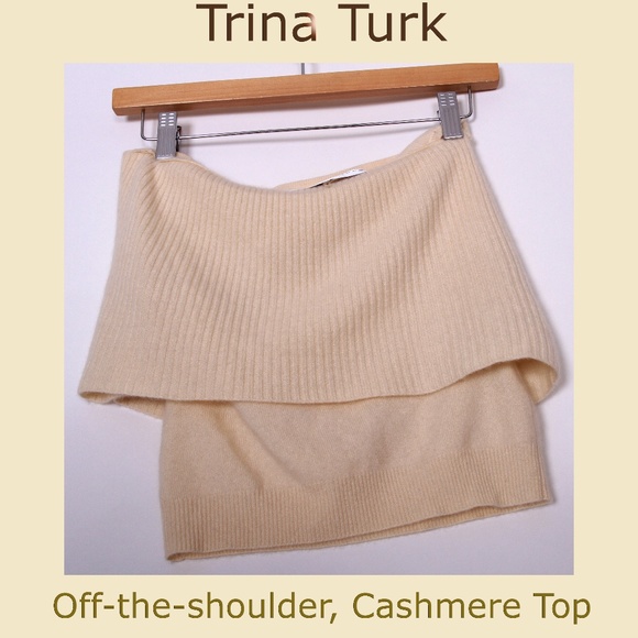 Trina Turk Tops - Off-the-Shoulder Cashmere Top